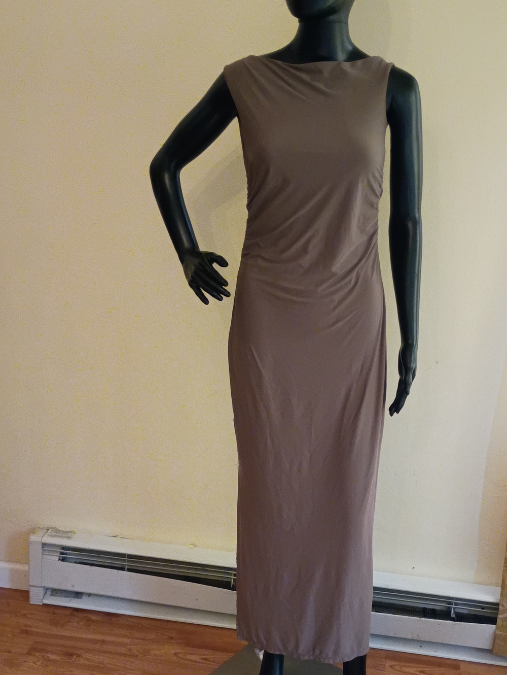 wild fable Sleeveless Taupe-Brown Maxi Dress